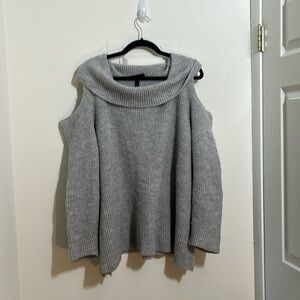 LANE BRYANT Cold Shoulder Cowl Neck Sweater